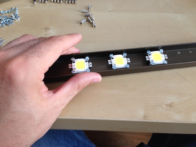 Interior de la barra de LEDs